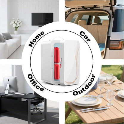 Mini Fridge for Bedroom, 6L/8 Cans Skincare Fridge Portable Small Refrigerator - Image 9
