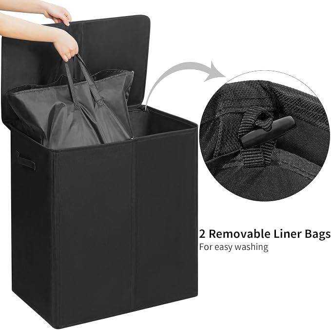 WOWLIVE 180L Double Laundry Hamper - Image 5