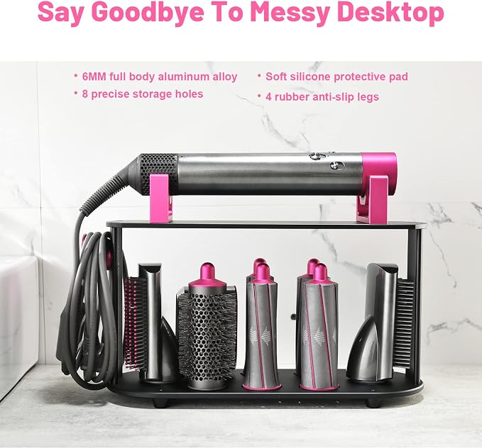 Foho Storage Holder Compatible for Dyson Airwrap Styler, 8-Holes Countertop - Image 3