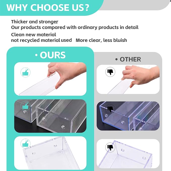 Kingtaily 3 Layers Stand Shelf Holder Clear Acrylic Rack - Image 4
