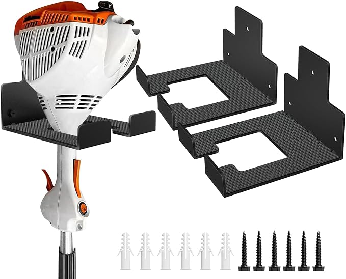 Heavy Duty Garage Organizer Wall Hanger, Weed Whackers Holder Wall Mounted by DOKUHOME