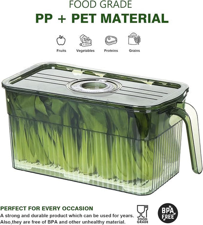 Loobuu 2Pack Stackable Food Storage Produce Saver Containers - Image 4