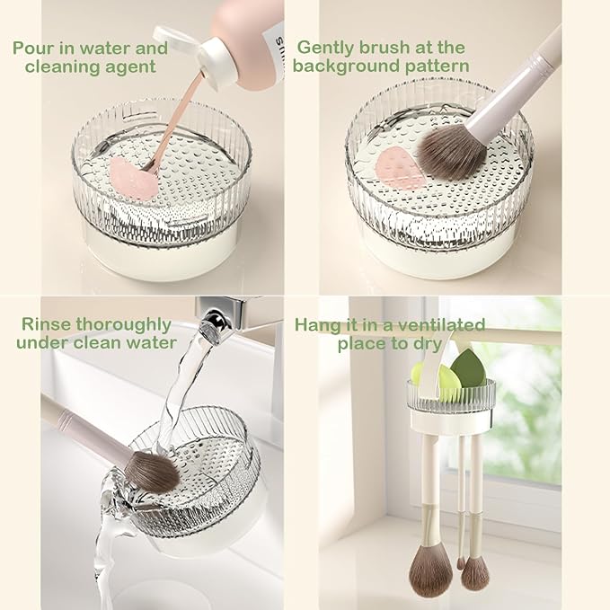 360 Rotating Makeup Brush Holder Organizer, Makeup Brush Holder - Image 5