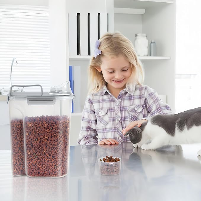 5-7Lbs Cat Dog Storage Container, Portable Pet Food Containers - Image 8