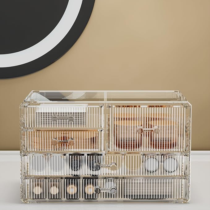 ZHIAI Stackable Storage Drawers, Acrylic Bathroom Counter Organizer Clear - Image 4