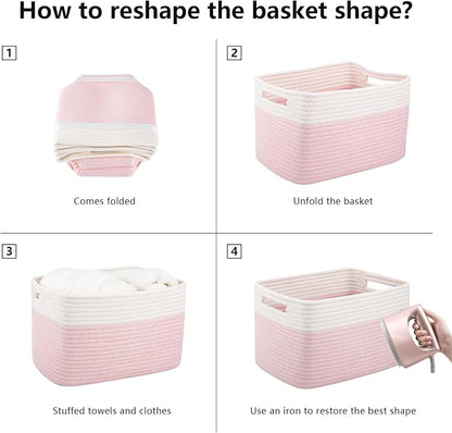 OIAHOMY 4 Pack Storage Baskets for Organizing, Basket for Shelves - Image 7