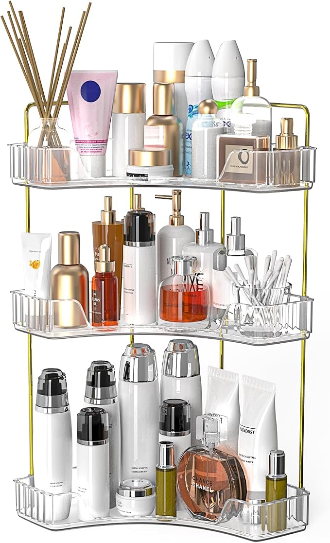 Webetop Corner Bathroom Counter Organizer 3 Tier Bathroom Countertop Organizers - Image 8