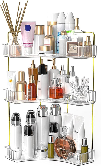 Webetop Corner Bathroom Counter Organizer 3 Tier Bathroom Countertop Organizers - Image 8