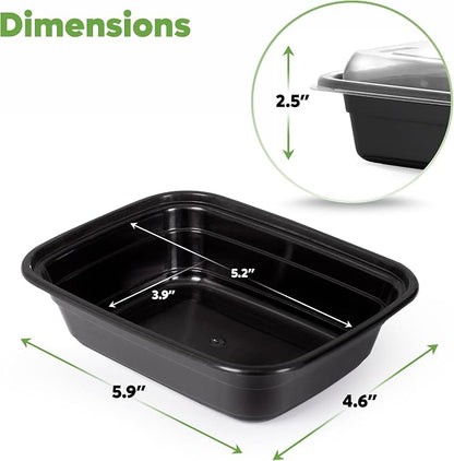 GUSTO 12 oz -1 Compartment Meal Prep Containers - Image 2