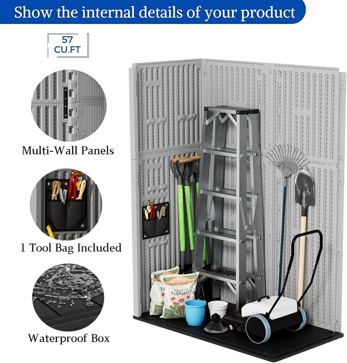 ZZM 57 Cu.ft Outdoor Storage Cabinet - Image 7