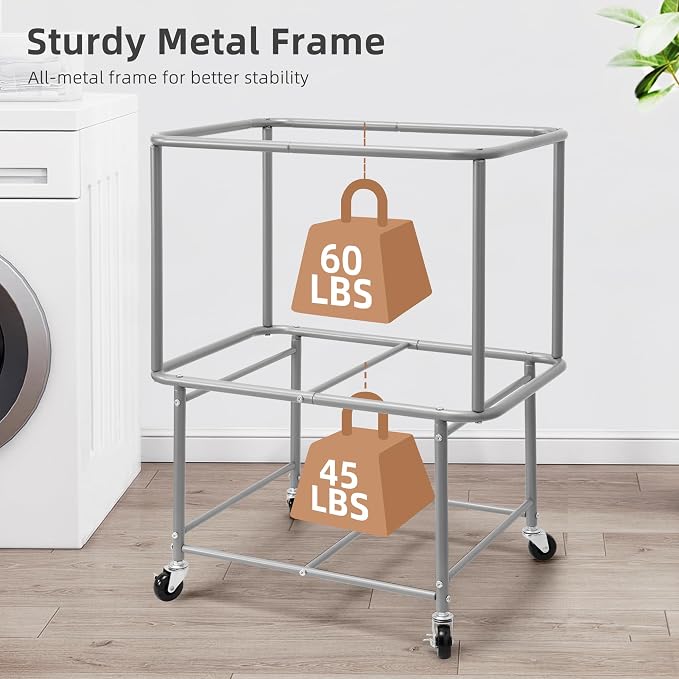 STORAGE MANIAC Rolling Laundry Cart - Image 4