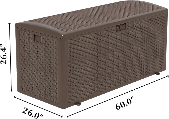 180 Pro Gallon Waterproof Outdoor Storage Bin Resin Deck Box - Image 2