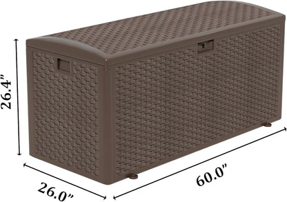 180 Pro Gallon Waterproof Outdoor Storage Bin Resin Deck Box - Image 2
