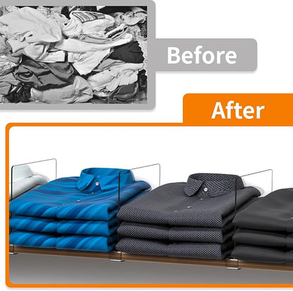 Clear Acrylic Shelf Dividers for Closet Organization - Image 4