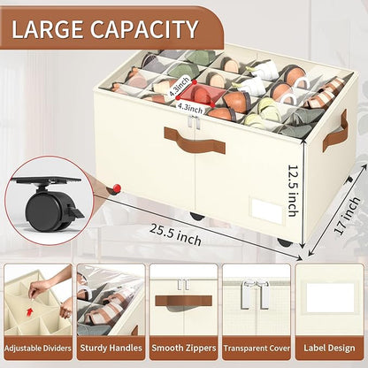 Foyego Shoe Organizer for Closet, Shoe Storage Organizer - Image 2