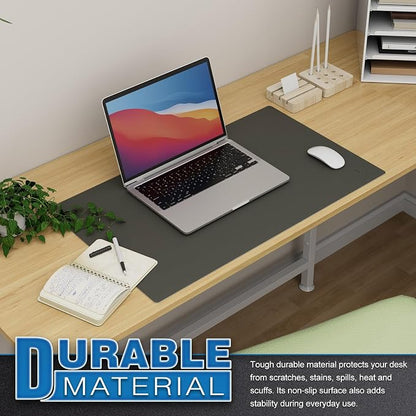 K KNODEL Small Office Leather Desk Mat, Mouse and Keyboard Pad, Computer and - Image 5
