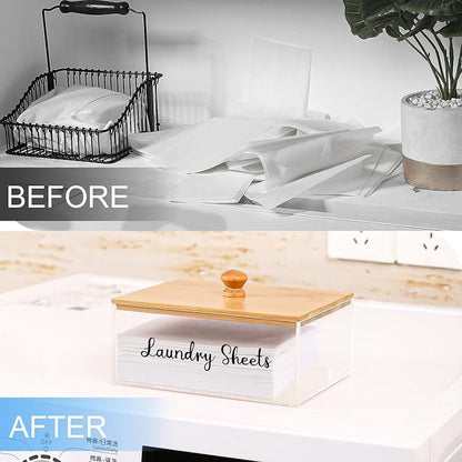 VOTLEVT Bamboo Laundry Detergent Sheets Holder - Image 2
