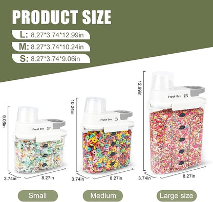 Cereal Storage Container 4Pack, 85oz/2.5L Airtight Food Storage Containers - Image 2