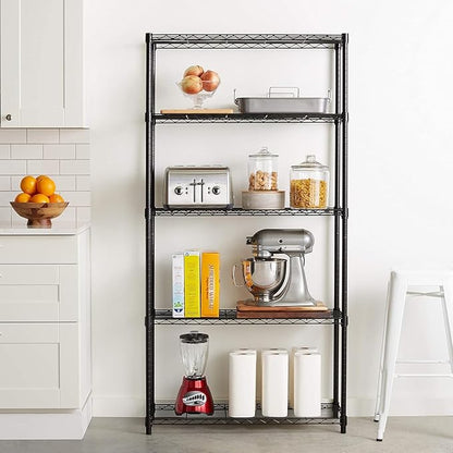 Amazon Basics 5-Shelf Adjustable Heavy Duty Steel Wire Rack Storage Shelving - Image 4