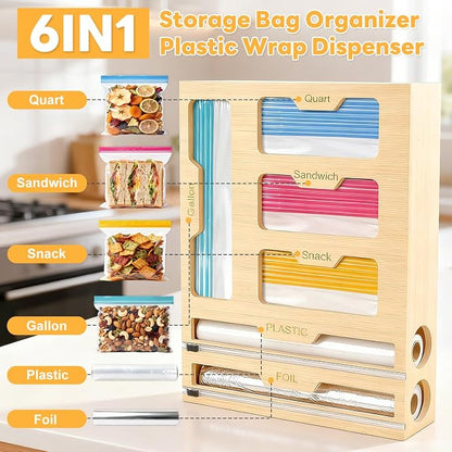 Magnetic Storage Bag Organizer 6 In 1 Ziplock Bag Organizer - Image 4