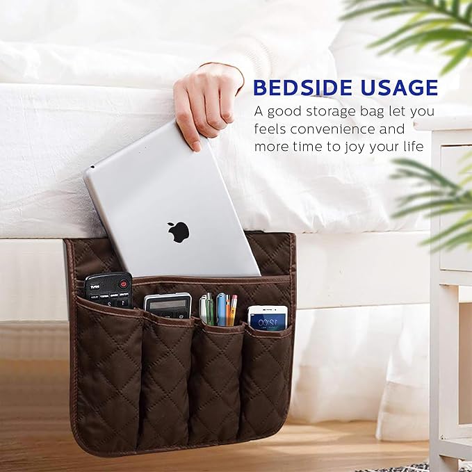 Sofa Armrest Organizer Non-Slip Arm Chair Bedside Caddy Storage Organizer - Image 2