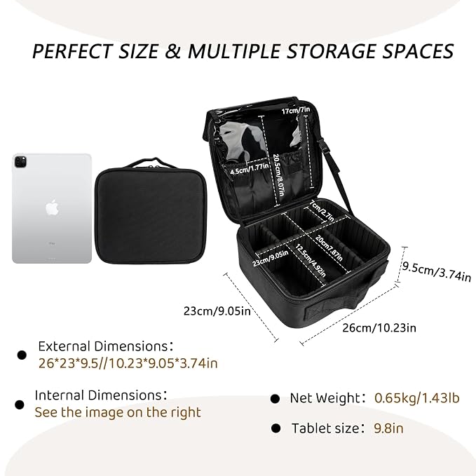gzcz Travel Makeup Bag, Portable Makeup Case - Image 2