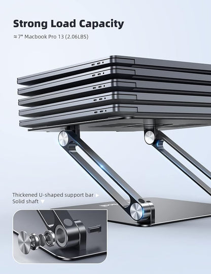 Lamicall Adjustable Laptop Stand, Portable Laptop Riser, Aluminum Laptop Stand - Image 5