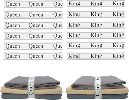 12 Pieces Bed Sheet Organizer Bands, Closet Organization Sheet Straps, Linen by Maletnd