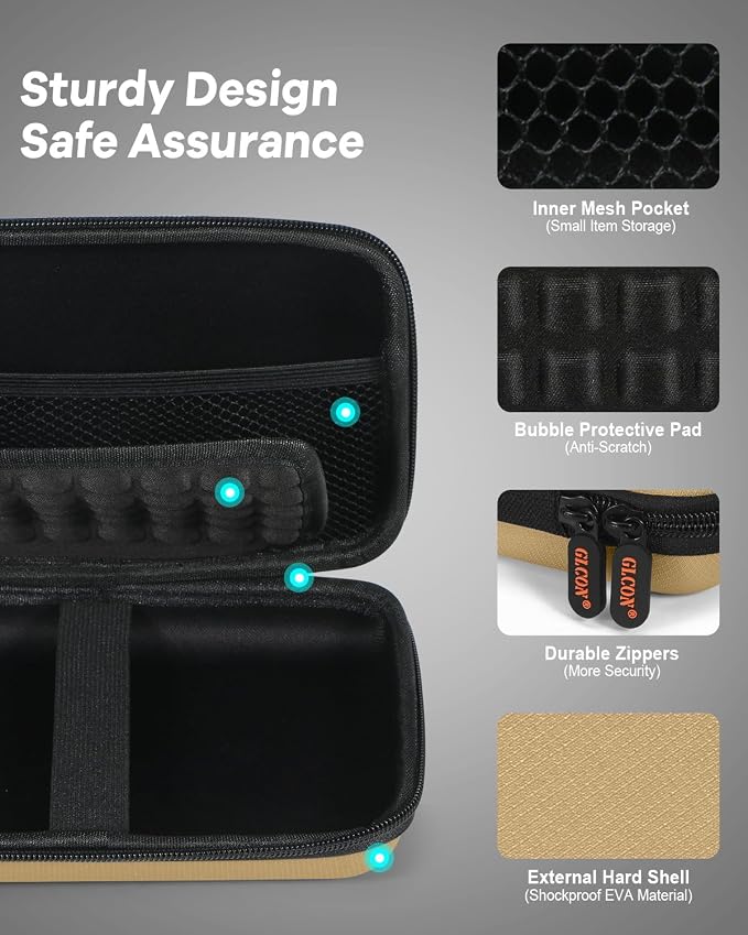 Kakhi-Brown Hard Shell Carrying Case - Image 4