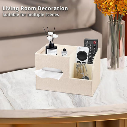 PU Leather Tissue Box Cover Square, Tissue Box Holder Organizer - Image 6