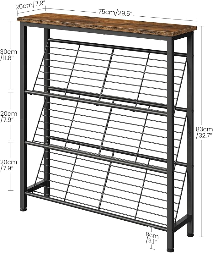 CHOEZON Shoe Rack, 4-Tier Narrow Shoe Storage Shelf, Slim Shoe Rack - Image 3