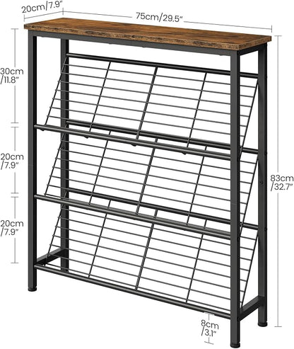 CHOEZON Shoe Rack, 4-Tier Narrow Shoe Storage Shelf, Slim Shoe Rack - Image 3