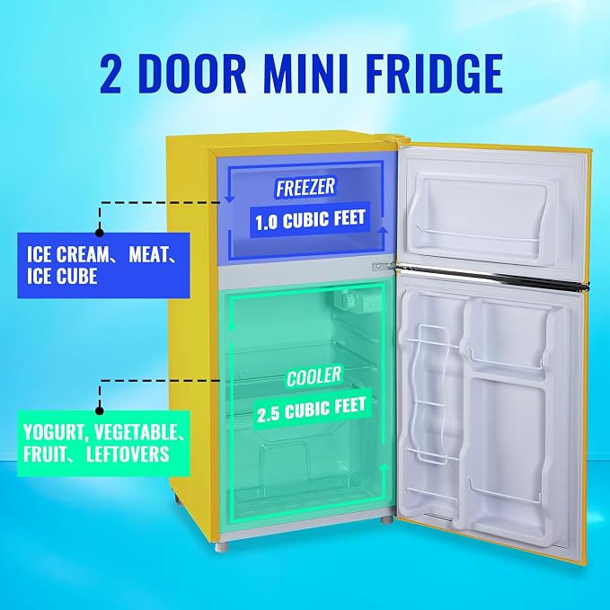 3.5 Cu.ft Fridge Dorm Fridge Refrigerator - Image 4