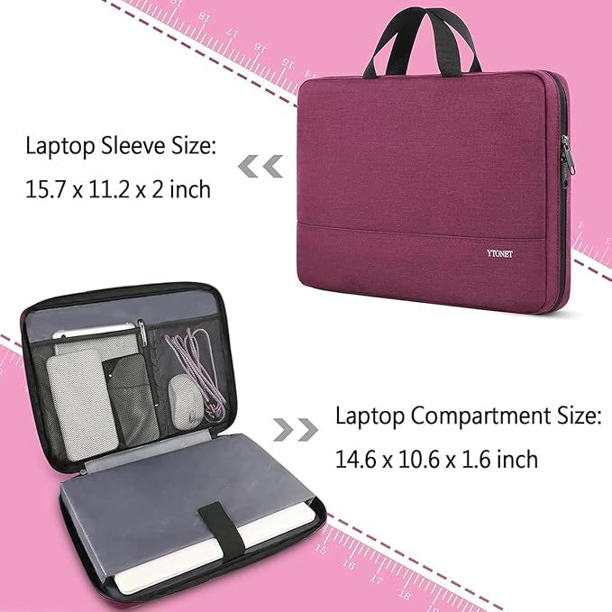 Ytonet Laptop Case 15.6 Inch, TSA Laptop Sleeve Cover - Image 3