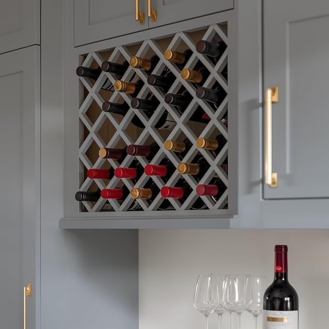 Solid Wood RTA Wine Bottle Rack Wall Cabinet - Image 2