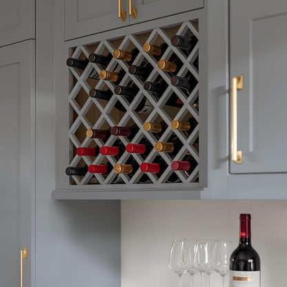 Solid Wood RTA Wine Bottle Rack Wall Cabinet - Image 2