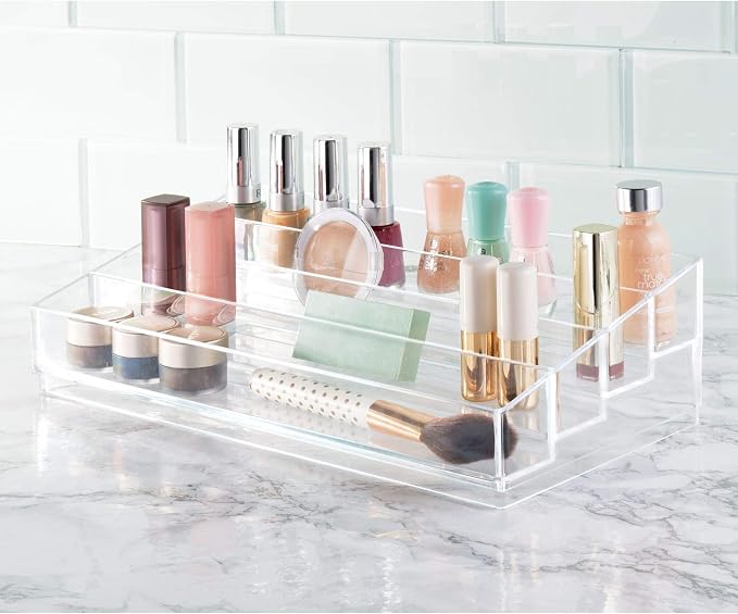 iDesign Tiered Cosmetics & Nail Polish Organizer, The Clarity Collection – - Image 4