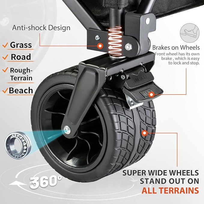 EchoSmile Collapsible Foldable Extended Wagon - Image 4