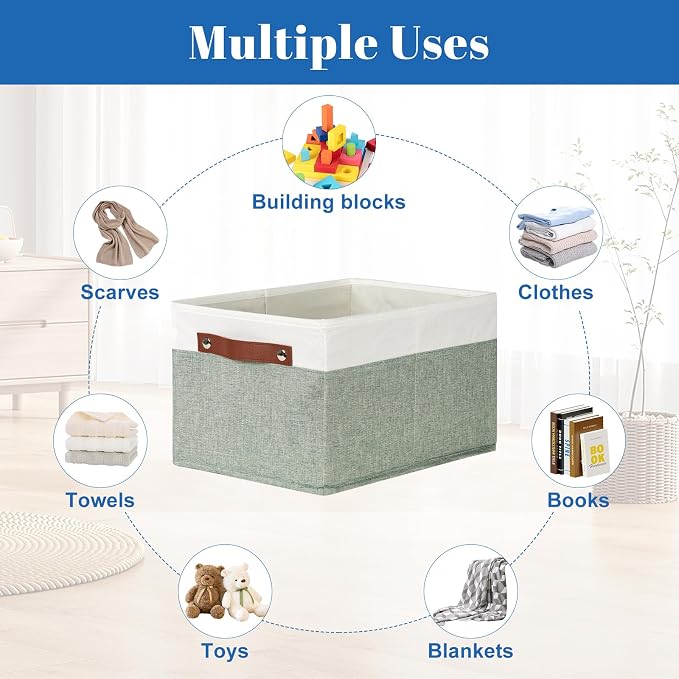 Temary Storage Bins Storage Baskets 4Pack Fabric Storage Bins - Image 5