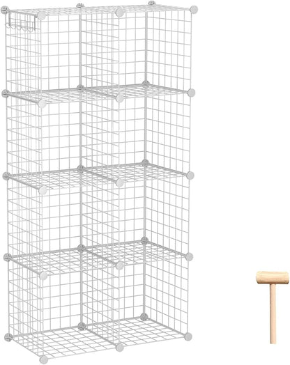 C&AHOME Wire Cube Storage, 8-Cube Organizer Metal C Grids Storage, Storage Bins by CAHOME