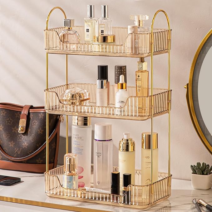 Bathroom Counter Organizer Countertop, 3 Tier Makeup Perfume Shelf Storage by Aveniee