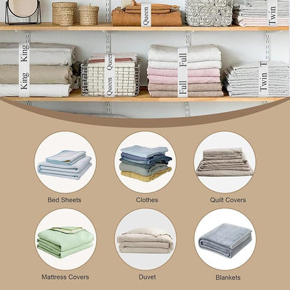 20 Pieces Bed Sheet Organizer Bands, Bed Sheet Size Label Bands - Image 7