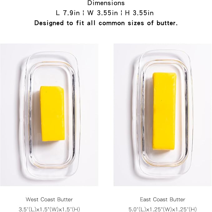 Glass Butter Dish with Cover - Image 3
