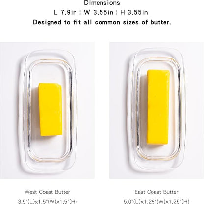 Glass Butter Dish with Cover - Image 3