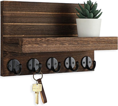 Lwenki Key Holder for Wall, Decorative Key and Mail Holder by Lwenki