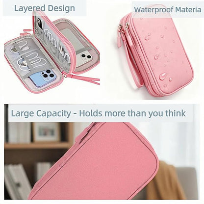 Portable Waterproof Double Layers All-in-One Storage Bag, Travel Cord - Image 3