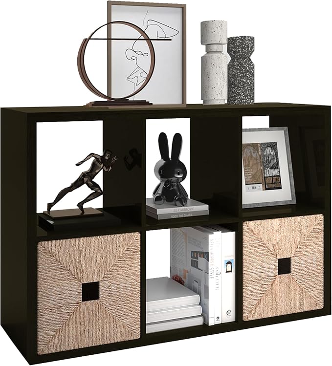 6 Cube Storage Organizer Shelf, 11 inch | 2026 Wooden Thick Frame, Anti-Tipping by CTESNE
