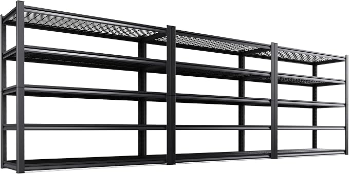 3-Pack 59"W Storage Shelves, 5 Tier Adjustable Heavy Duty Storage Shelves by KORVENA