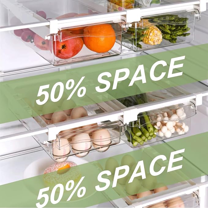 Yatmung 2 Pack Fridge Drawer Organizer - Image 6