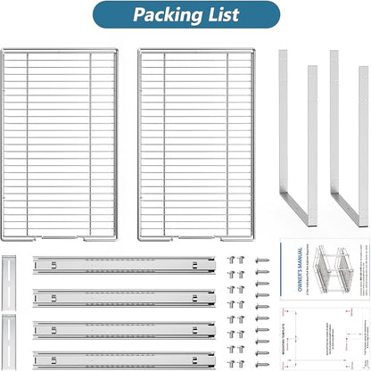 LOVMOR 2 Tier Individual Pull Out Cabinet Organizer 14" W x 18" D, Slide Out - Image 8